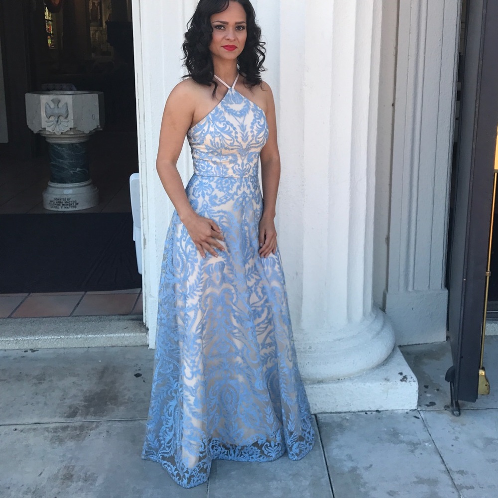 Blue lace dress size 3